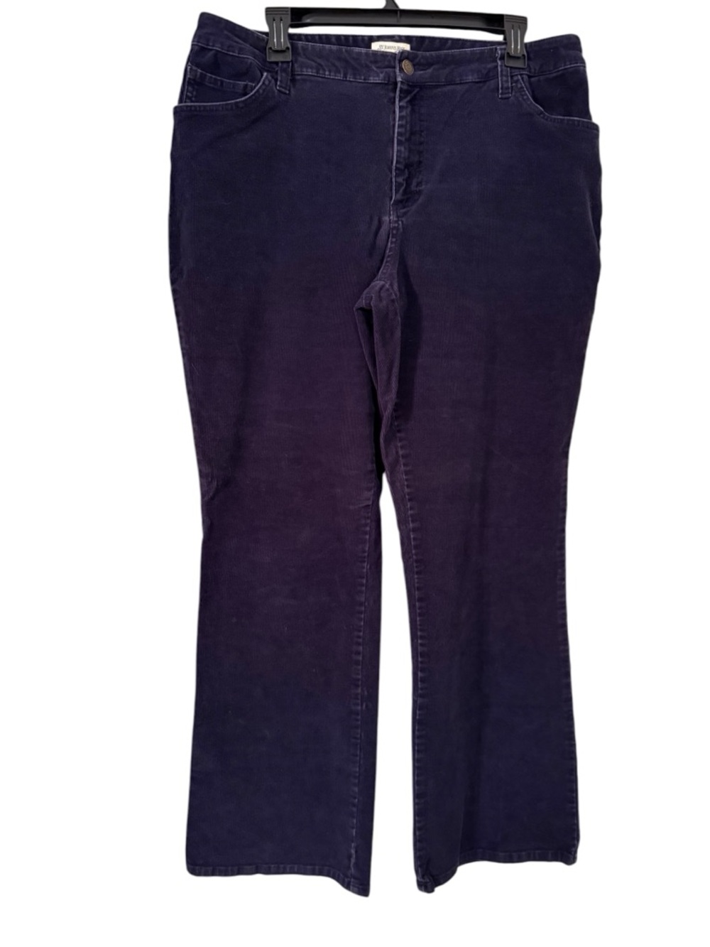 St Johns Bay Corduroy Bootcut Pants Dark Blue Stretch Womens 16